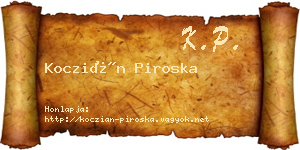 Koczián Piroska névjegykártya